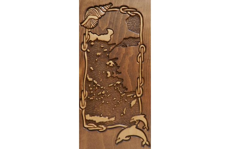 Τάβλι (Ελιά - Λεύκα - Μαόνι - Καρυδιά - Οξιά, 48x26.5 x9.3 cm)