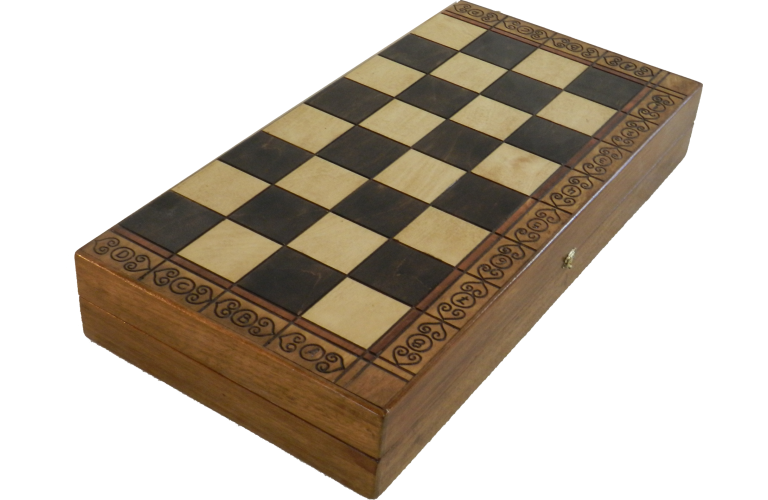Σκάκι - Τάβλι (Σίμιδα - Οξιά, 52 x 25.5 x 8.2 cm)
