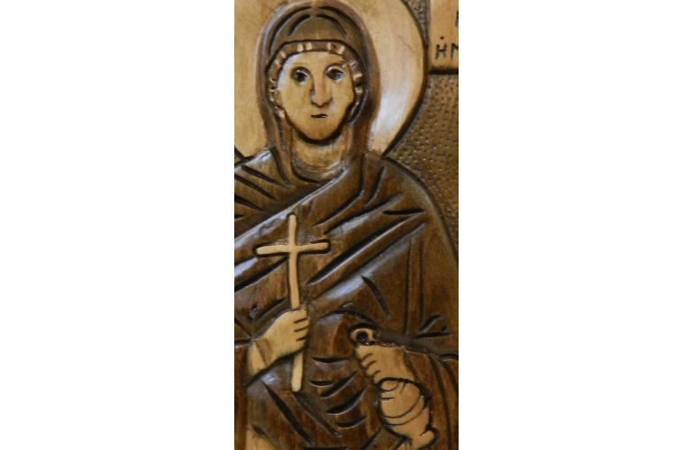 Εικόνα Ξυλόγλυπτη - Αγία Μαγδαληνή (Οξιά, 19 x 25 x 1.5 cm)