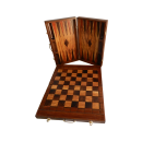 Σκάκι Τάβλι – Βαλίτσα (Ελιά (Το πλαίσιο από οξιά), 51χ30χ9)